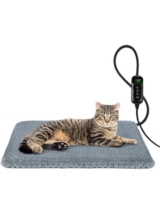 Other - Cozy Heated Pet Bed with Adjustable Temperature & Timer - Waterproof Cat/Dog Pad